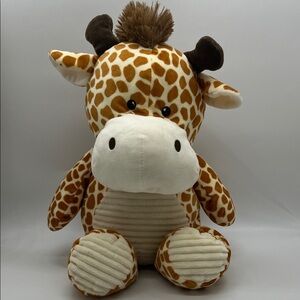 Kellytoy Rattle Plush Giraffe - Brown and Cream